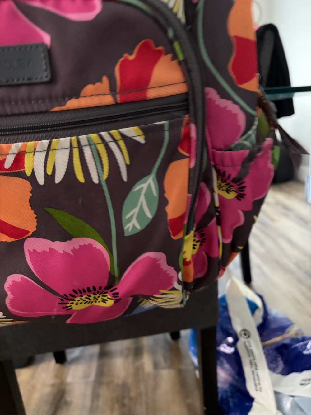 Vera Bradley Lighten Up Campus Backpack in Jazzy Blooms - Picture 2 of 14